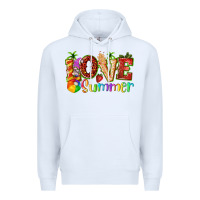 White love summer with strawberry Premium Hoodie - texasbilliewilder