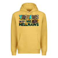 Antique Gold yeehaws and hellnaws Premium Hoodie - Zillion Design Studio