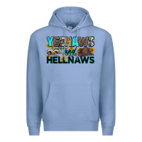 Colony Blue yeehaws and hellnaws Premium Hoodie - Zillion Design Studio