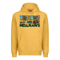 Mustard yeehaws and hellnaws Premium Hoodie - Zillion Design Studio