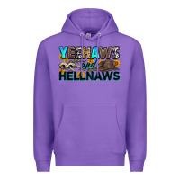 Purple yeehaws and hellnaws Premium Hoodie - Zillion Design Studio