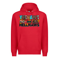 Red yeehaws and hellnaws Premium Hoodie - Zillion Design Studio