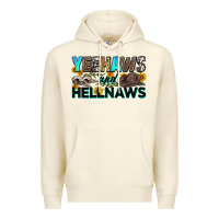 Sandshell yeehaws and hellnaws Premium Hoodie - Zillion Design Studio
