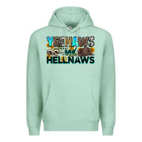 Seafoam yeehaws and hellnaws Premium Hoodie - Zillion Design Studio