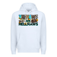 White yeehaws and hellnaws Premium Hoodie - Zillion Design Studio