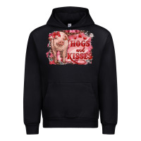 Valentine's Day Pig Hogs And Kisses Urban Hoodie | Teevron