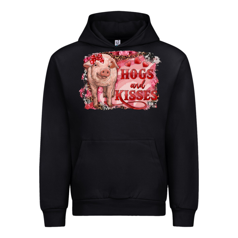 Valentine's Day Pig Hogs And Kisses Urban Hoodie by RanaPortraitStore | Teevron