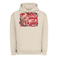 Pigment French Oak valentine's day pig hogs and kisses Urban Hoodie - RanaPortraitStore