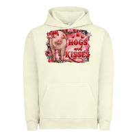 Pigment Pistachio valentine's day pig hogs and kisses Urban Hoodie - RanaPortraitStore