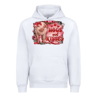 White valentine's day pig hogs and kisses Urban Hoodie - RanaPortraitStore