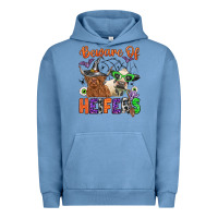 Pigment Pebble Blue beware of heifers Urban Hoodie - Zillion Design Studio