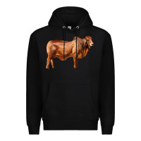 Black brahman bull Premium Hoodie - RanaPortraitStore