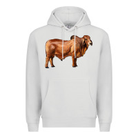 Dove Grey brahman bull Premium Hoodie - RanaPortraitStore