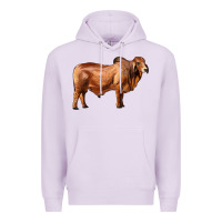 Lilac brahman bull Premium Hoodie - RanaPortraitStore