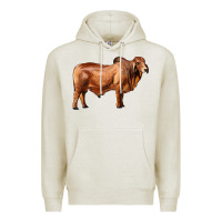 Oatmeal Heather brahman bull Premium Hoodie - RanaPortraitStore