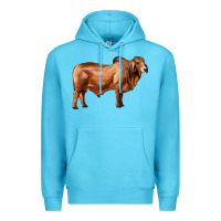 Ocean Blue brahman bull Premium Hoodie - RanaPortraitStore