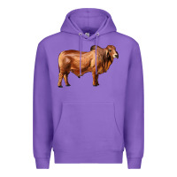 Purple brahman bull Premium Hoodie - RanaPortraitStore