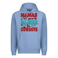 Colony Blue mamas let your babies be cowboys Premium Hoodie - texasbilliewilder