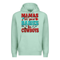 Seafoam mamas let your babies be cowboys Premium Hoodie - texasbilliewilder