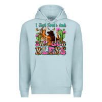 Blue Mist i just smile and say god bless Premium Hoodie - Zillion Design Studio