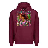 Burgundy i just smile and say god bless Premium Hoodie - Zillion Design Studio