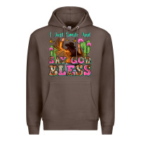 Coffee i just smile and say god bless Premium Hoodie - Zillion Design Studio