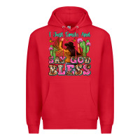 Red i just smile and say god bless Premium Hoodie - Zillion Design Studio