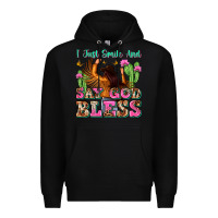 Black i just smile and say god bless Premium Hoodie - Zillion Design Studio