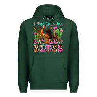 Sports Green i just smile and say god bless Premium Hoodie - Zillion Design Studio