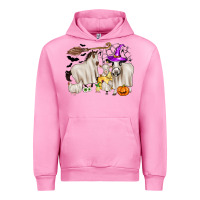 Fuchsia Pink halloween farm animals Urban Hoodie - Zillion Design Studio
