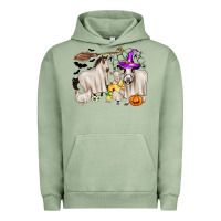 Pigment Oil Green halloween farm animals Urban Hoodie - Zillion Design Studio