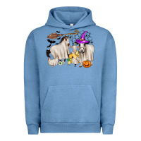 Pigment Pebble Blue halloween farm animals Urban Hoodie - Zillion Design Studio