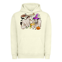 Pigment Pistachio halloween farm animals Urban Hoodie - Zillion Design Studio