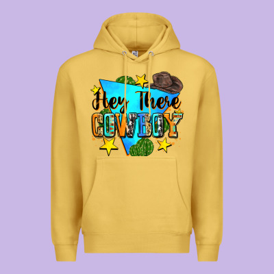 Hey There Cowboy Premium Hoodie Designed By Zillion Design Studio