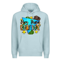 Blue Mist hey there cowboy Premium Hoodie - Zillion Design Studio