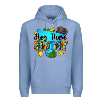 Colony Blue hey there cowboy Premium Hoodie - Zillion Design Studio