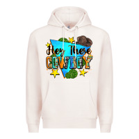Pale Pink hey there cowboy Premium Hoodie - Zillion Design Studio