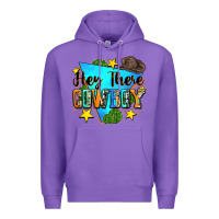 Purple hey there cowboy Premium Hoodie - Zillion Design Studio