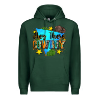 Sports Green hey there cowboy Premium Hoodie - Zillion Design Studio