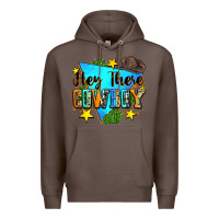 Coffee hey there cowboy Premium Hoodie - Zillion Design Studio