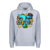 Heather Grey hey there cowboy Premium Hoodie - Zillion Design Studio