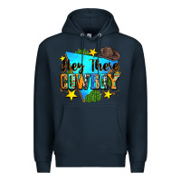 Navy hey there cowboy Premium Hoodie - Zillion Design Studio