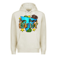 Oatmeal Heather hey there cowboy Premium Hoodie - Zillion Design Studio