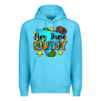 Ocean Blue hey there cowboy Premium Hoodie - Zillion Design Studio