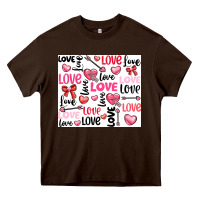 Chocolate Brown love Heavy Core Tee - LillyAllenDesigns