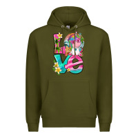 Army Green love summer unicorn Premium Hoodie - texasbilliewilder