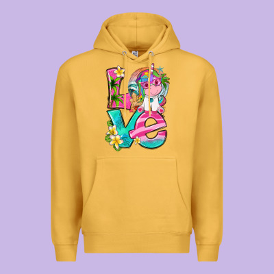 Love Summer Unicorn Premium Hoodie Designed By Texasbilliewilder