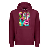 Burgundy love summer unicorn Premium Hoodie - texasbilliewilder