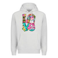 Dove Grey love summer unicorn Premium Hoodie - texasbilliewilder