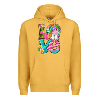 Mustard love summer unicorn Premium Hoodie - texasbilliewilder